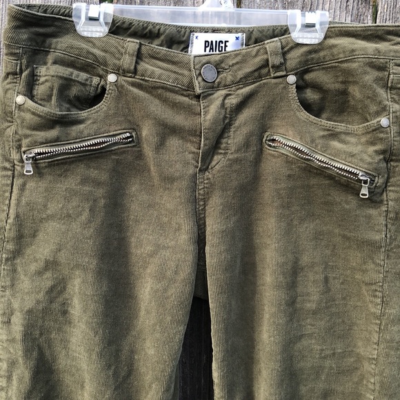 PAIGE Corduroy Stretch Skinny Pants Ankle Zipper Size 29. Fits like size 6/7-ish - Picture 13 of 14